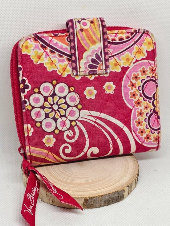 Vera Bradley Handbags - VERA BRADLEY ZIP AROUND WALLET IN RASPBERRY FIZZ